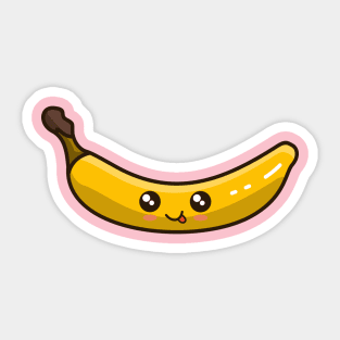 banana cute eat Sticker